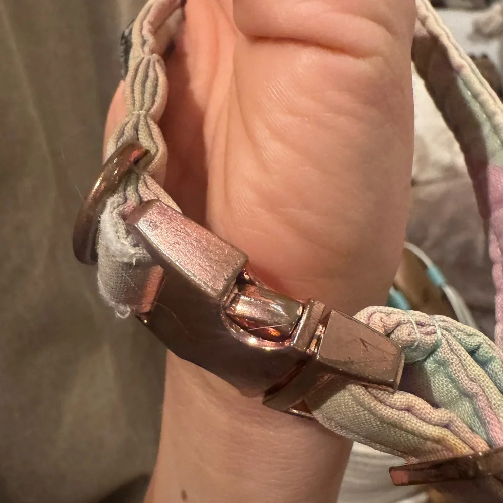 Pastel tie dye small dog collar